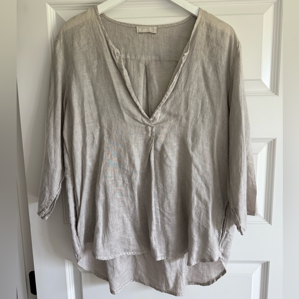CP Shades 100% Linen Tunic Top